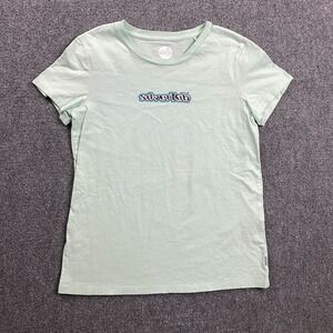 Levi's Silvertab Shirt Womens‎ Small Green Short Sleeve 100% Cotton Casual